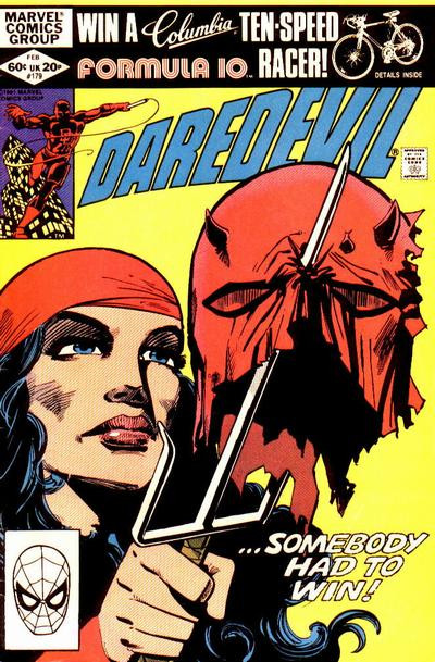Cover to Daredevil #179 by Frank Miller