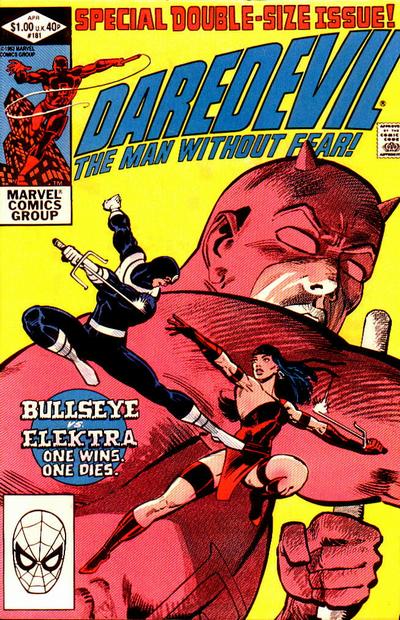 Cover to Daredevil #181 by Frank Miller