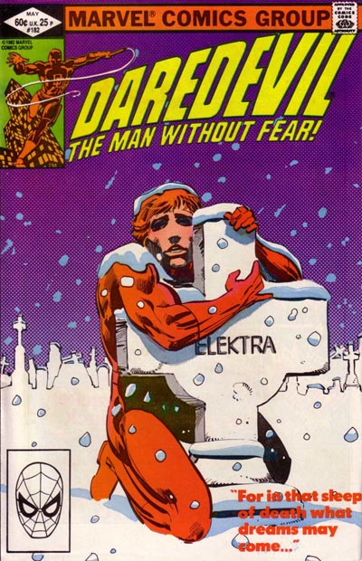 Cover to Daredevil #182 by Frank Miller