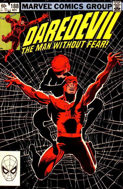 Cover to Daredevil #188 by Frank Miller