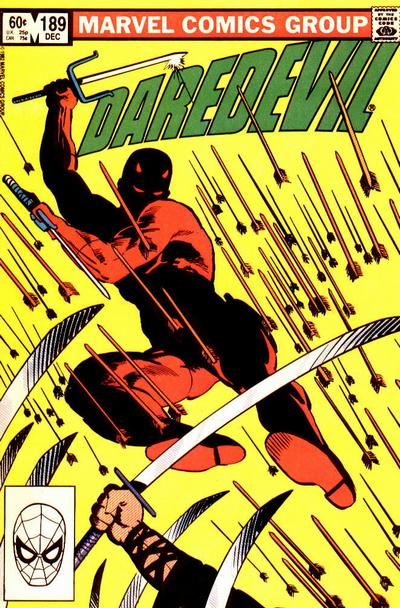 Cover to Daredevil #189 by Frank Miller