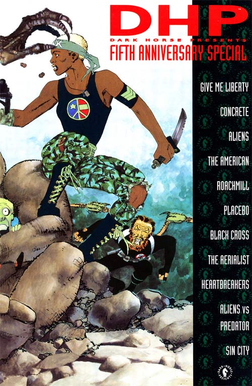 Cover to DHP Dark Horse Presents Fifth Anniversary Special by Frank Miller