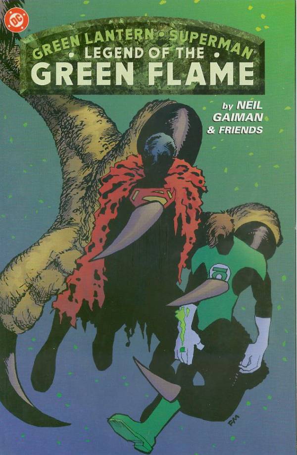 Cover to Green Lantern Superman Legend of the Green Flame by Frank Miller