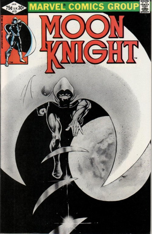 Cover to Moon Knight #15 by Frank Miller