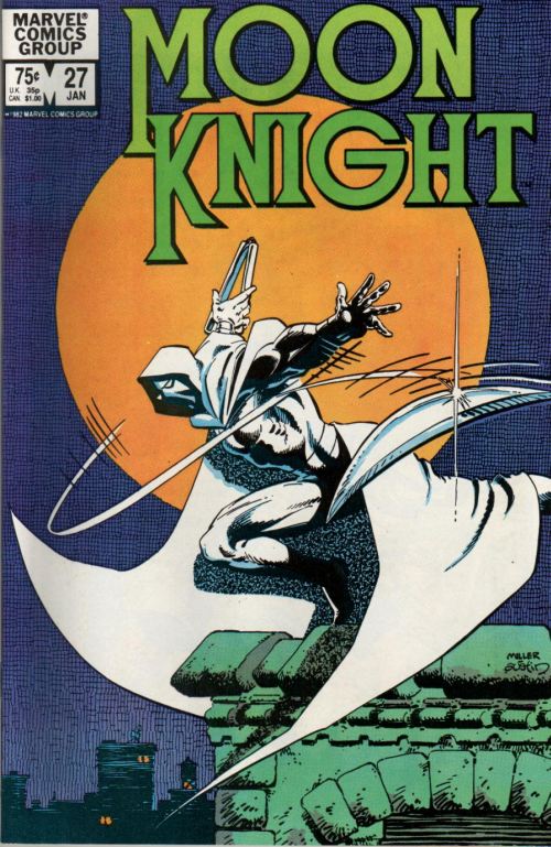 Cover to Moon Knight #27 by Frank Miller