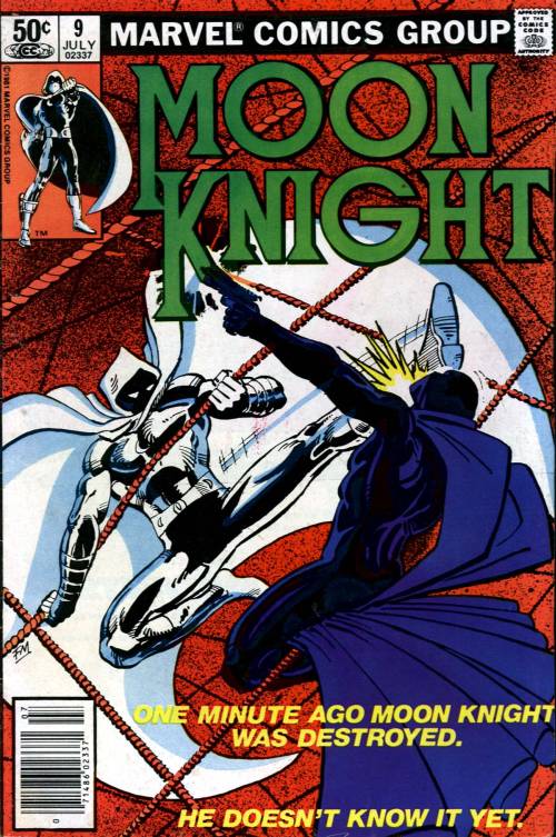 Cover to moon Knight #9 by Frank Miller