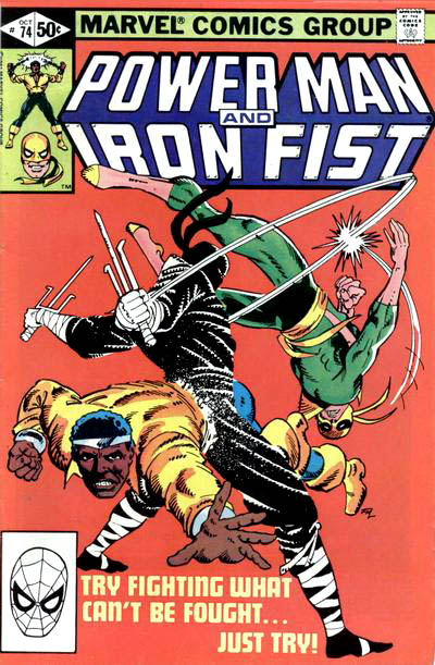 Cover to Power Man and Iron Fist #74 by Frank Miller