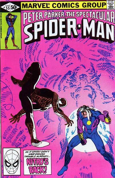 Cover to The Spectacular Spider-Man #55 by Frank Miller